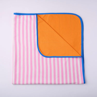 Baby/Kids Blanket Reversible - Pink & Orange (40x40)