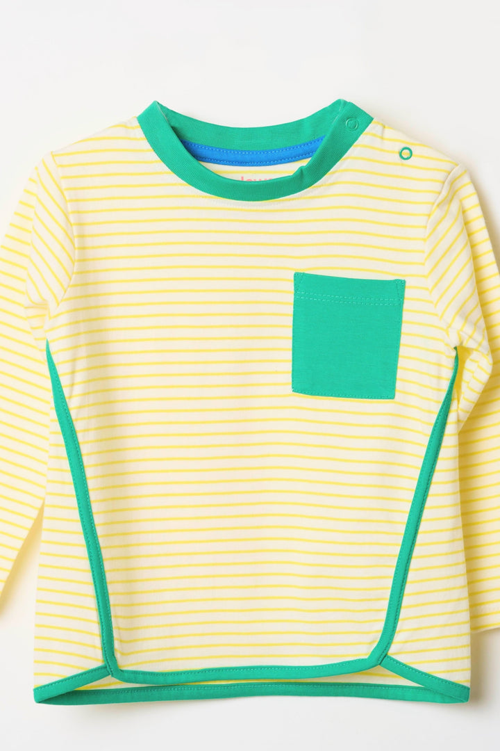 Long Sleeve Stripe T-Shirt - Buttercup Yellow Stripes