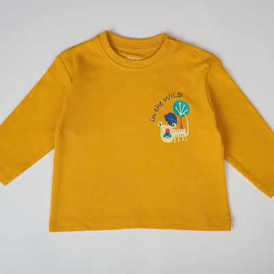 Long Sleeve Jungle Party T-shirt - Yellow