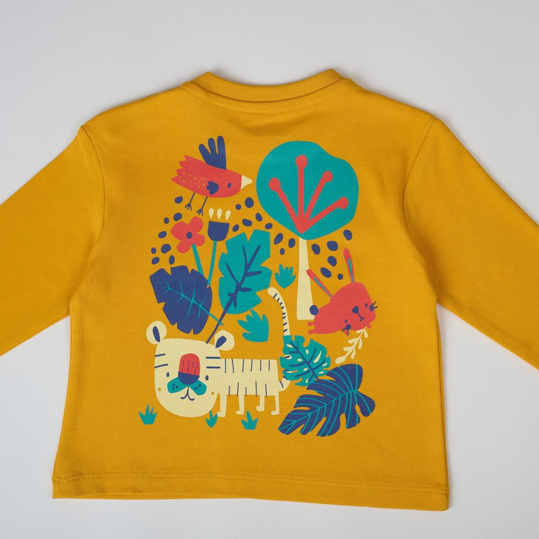 Long Sleeve Jungle Party T-shirt - Yellow
