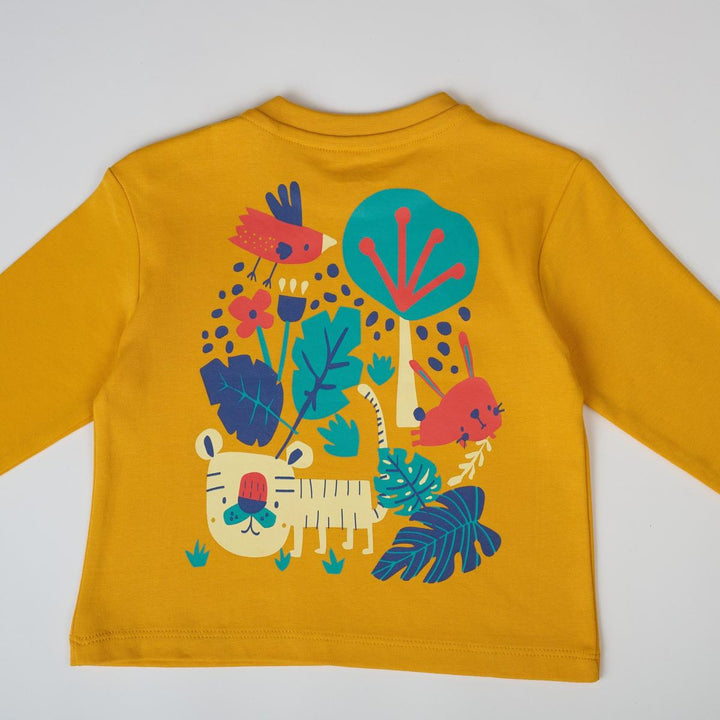 Long Sleeve Jungle Party T-shirt - Yellow