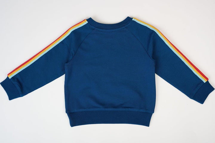 Retro Stripe Sweatshirt - Navy