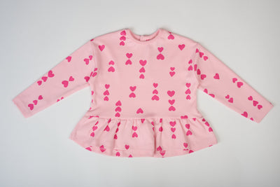 The Hearts Top - Pink on Pink