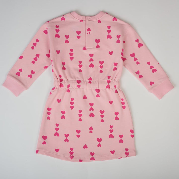 Pink-on-Pink Hearts Sweatshirt Dress