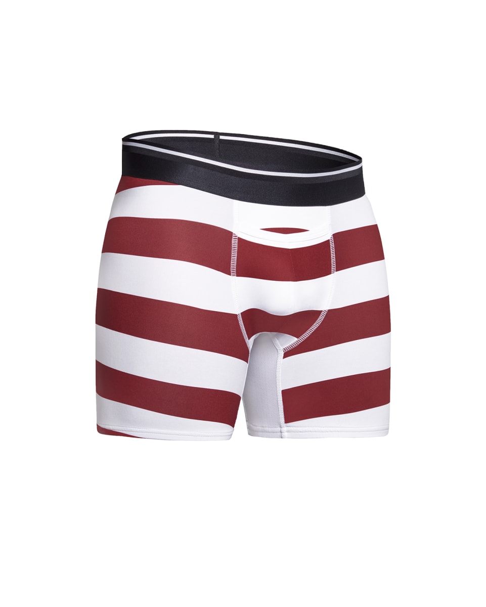 Classic Boxer Brief Standard Fit Limited Edition - Crimson/Bright White Broad Stripe