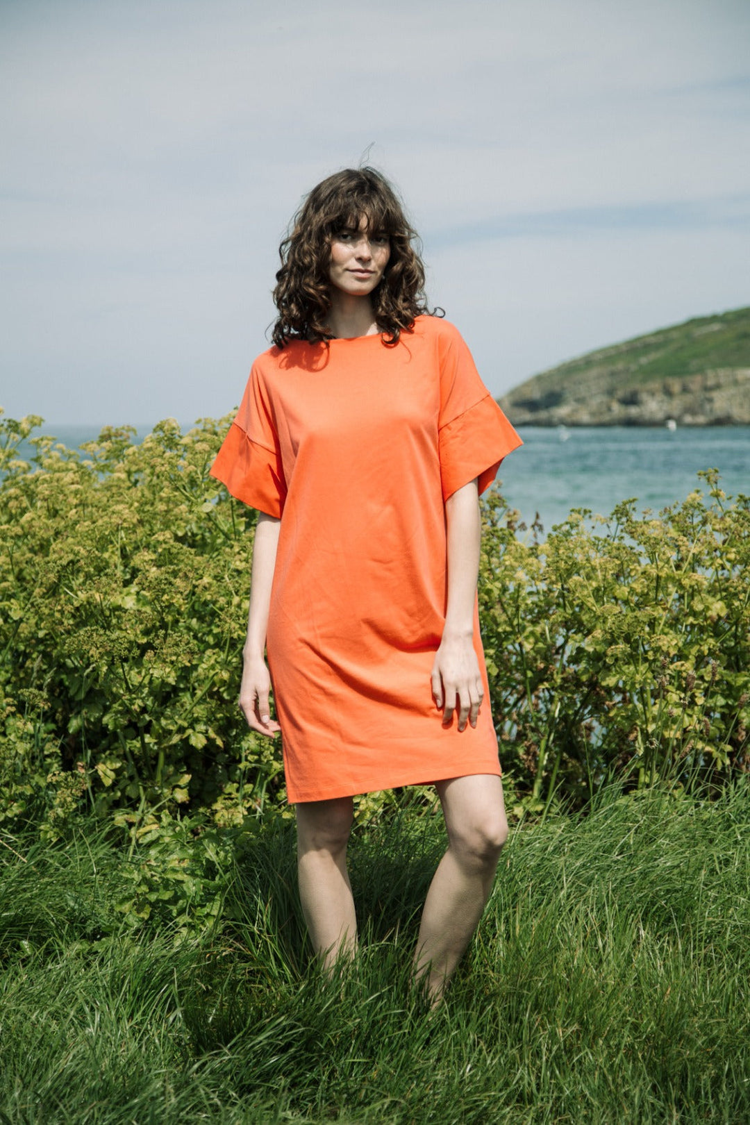 Toba Organic Cotton Dress - Coral