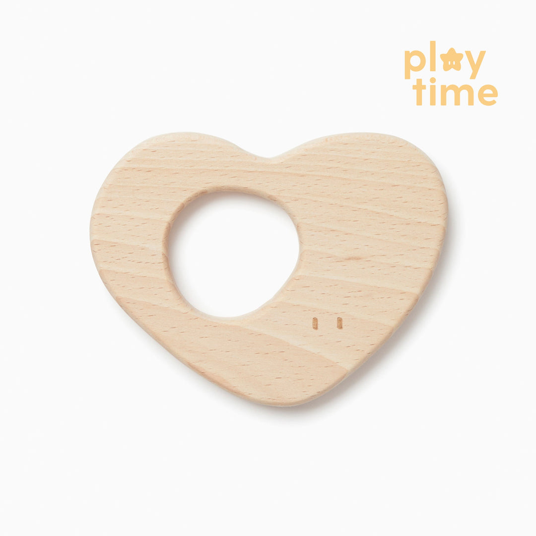 Wooden Heart Teether - Wood