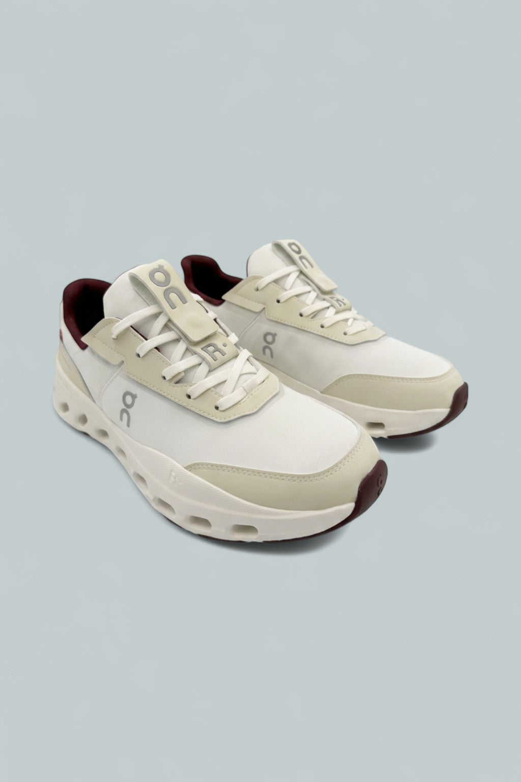 The Roger Wildcard Running Sneakers - Ivory Maroon