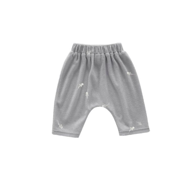 Baby Terry Harem Pants - Grey