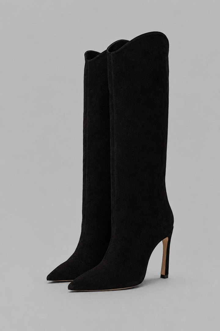 Women's Maryana Sculpt Pointed Toe High Heel Boots - Black