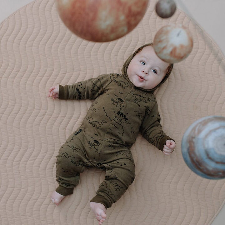 Dino Print Onesie - Khaki One Pieces Sproet & Sprout 