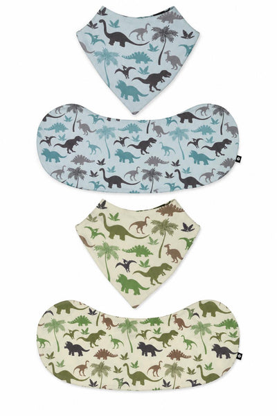 Sweet Bamboo Bib & Burp Cloth Gift Set - Dino