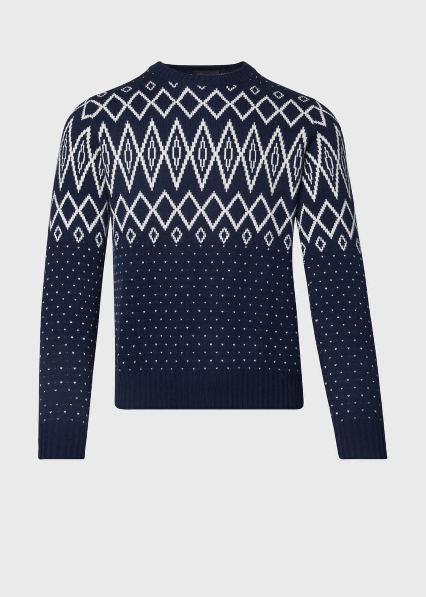 Jacquard Sweater - Navy