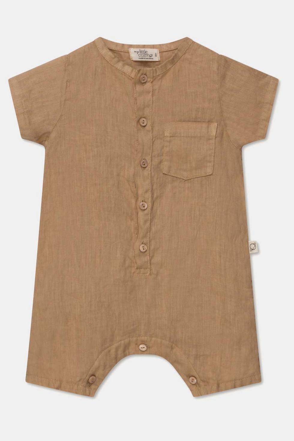 Linen baby jumpsuit - Sand
