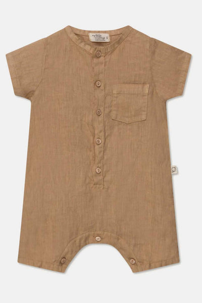 Linen baby jumpsuit - Sand