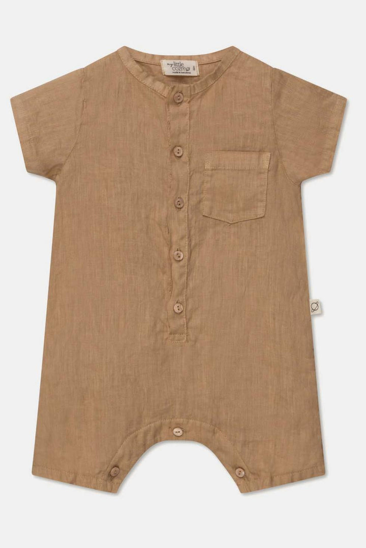 Linen baby jumpsuit - Sand