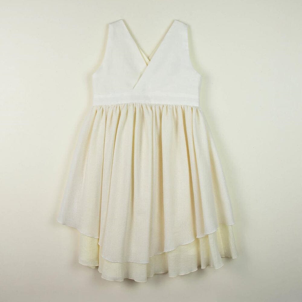 Double Layer Dress - White Dresses + Skirts Popelin 