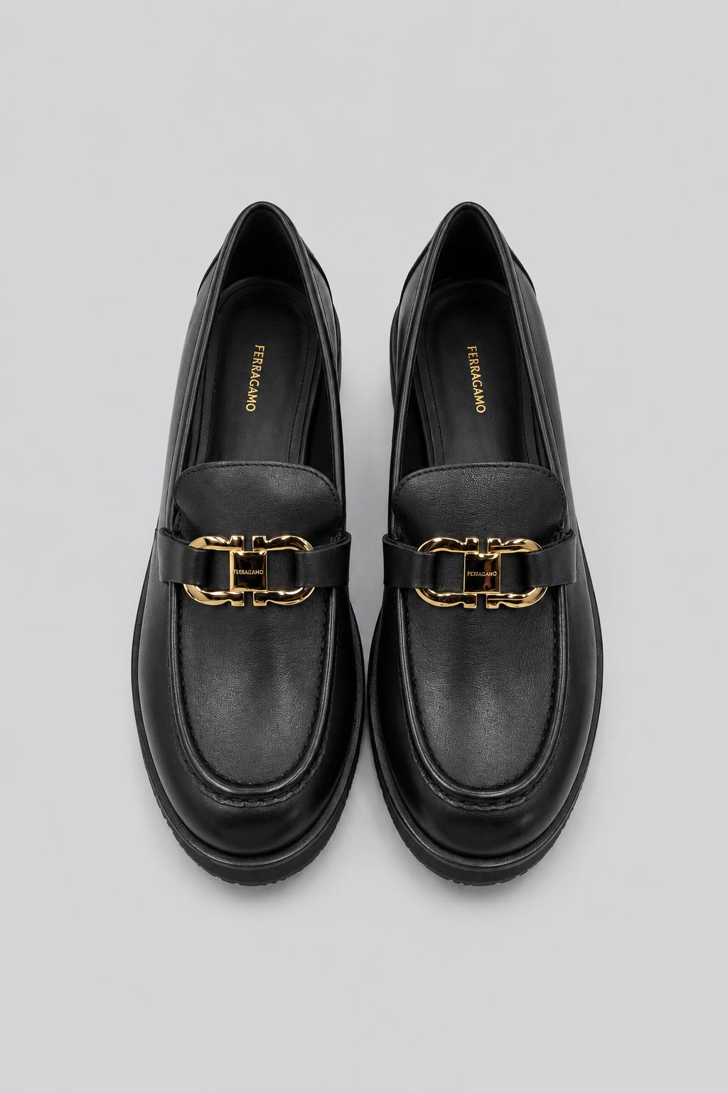 Women's Maryan Gancini Lug Sole Loafers - Black
