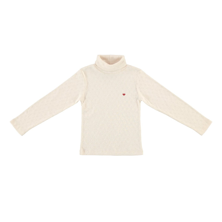 Heart Turtleneck - Natural