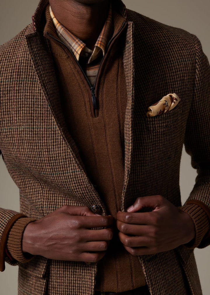 Brown Plaid Highlander Jacket - Brown