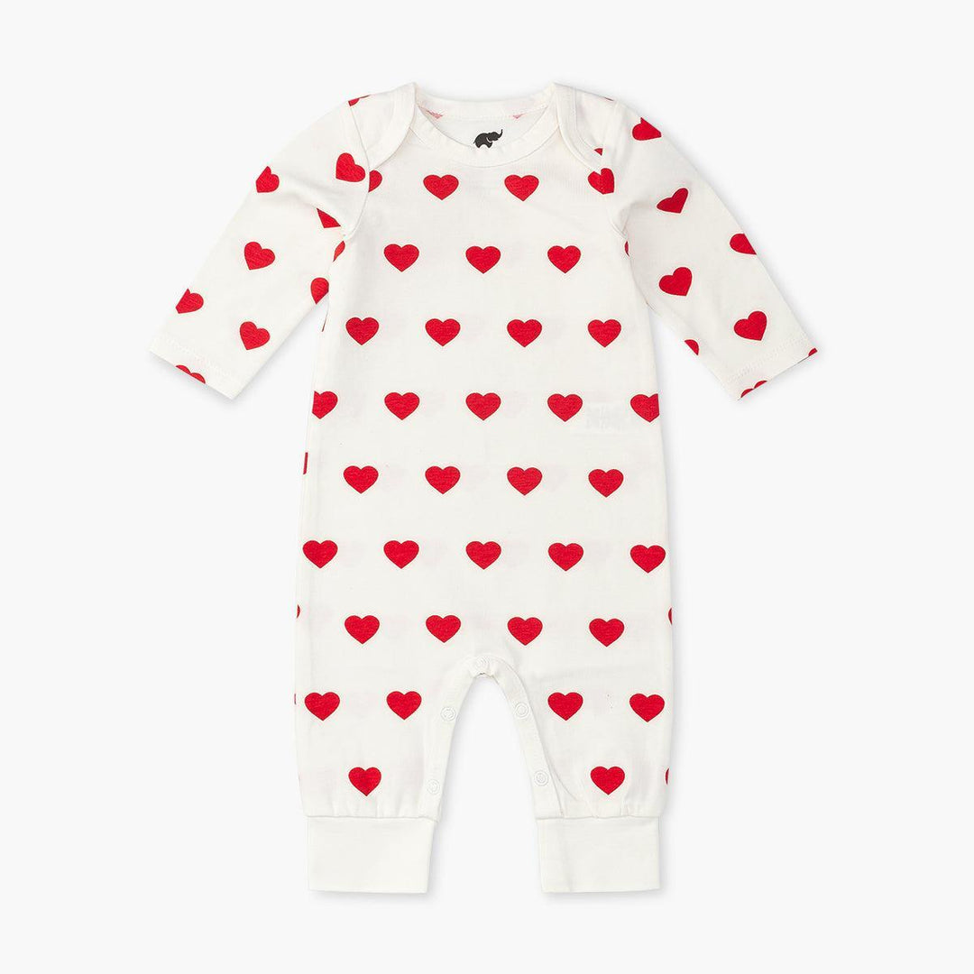Jack + Jill Romper - Red Hearts