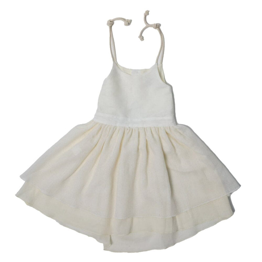 Dress With Straps - White Dresses + Skirts Popelin 