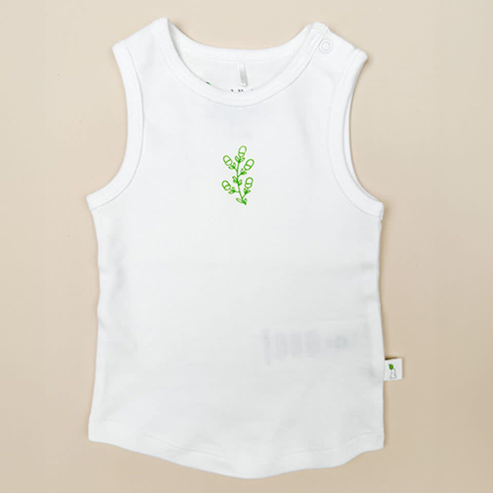 Bundle Of Joy Interlock Singlet - Innocence White