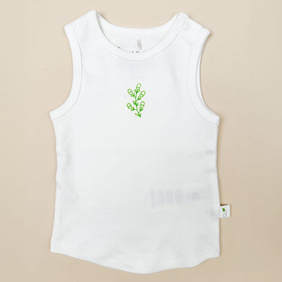 Bundle Of Joy Interlock Singlet - Innocence White