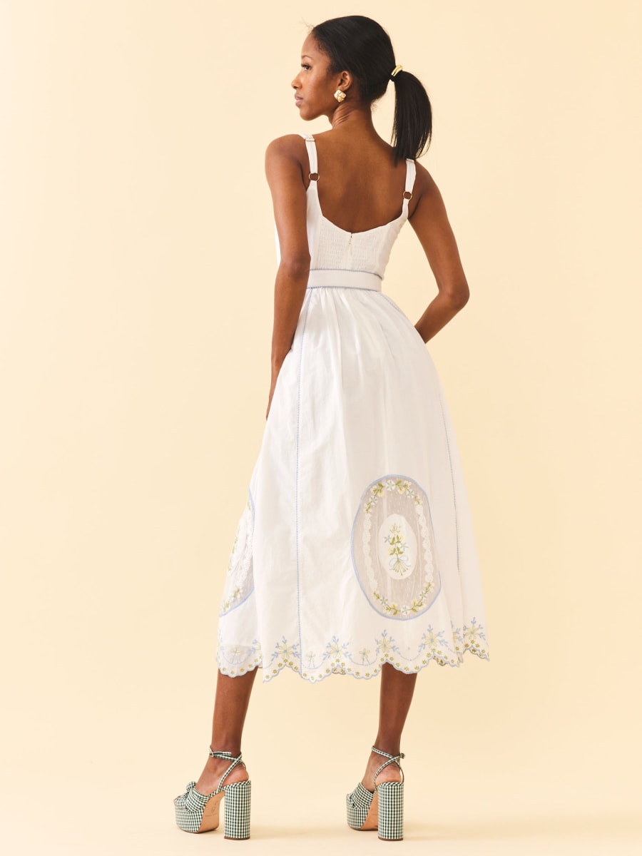 Katherine Dress - White Whimsy