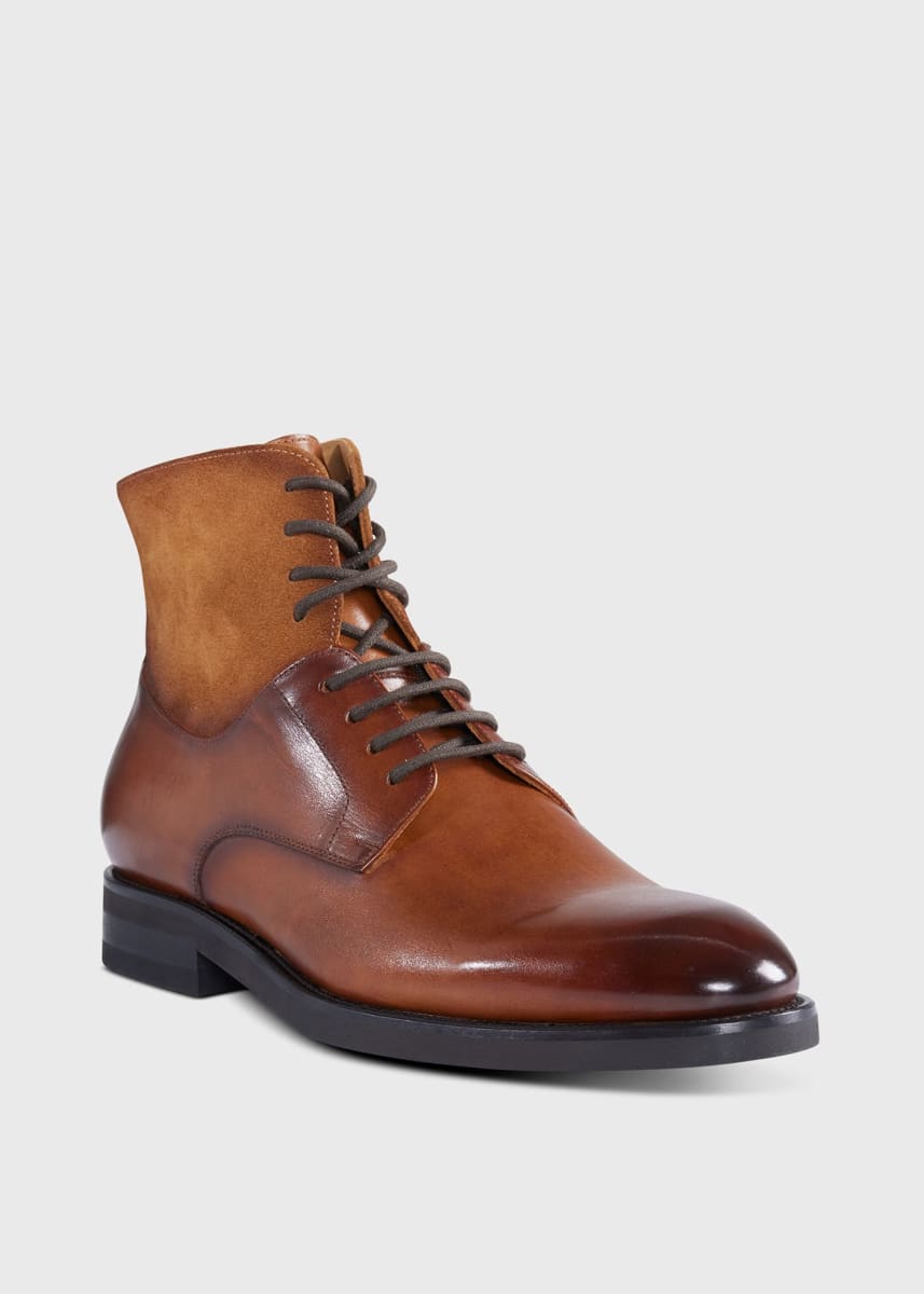 Pryce Lace Up Boot - Cognac