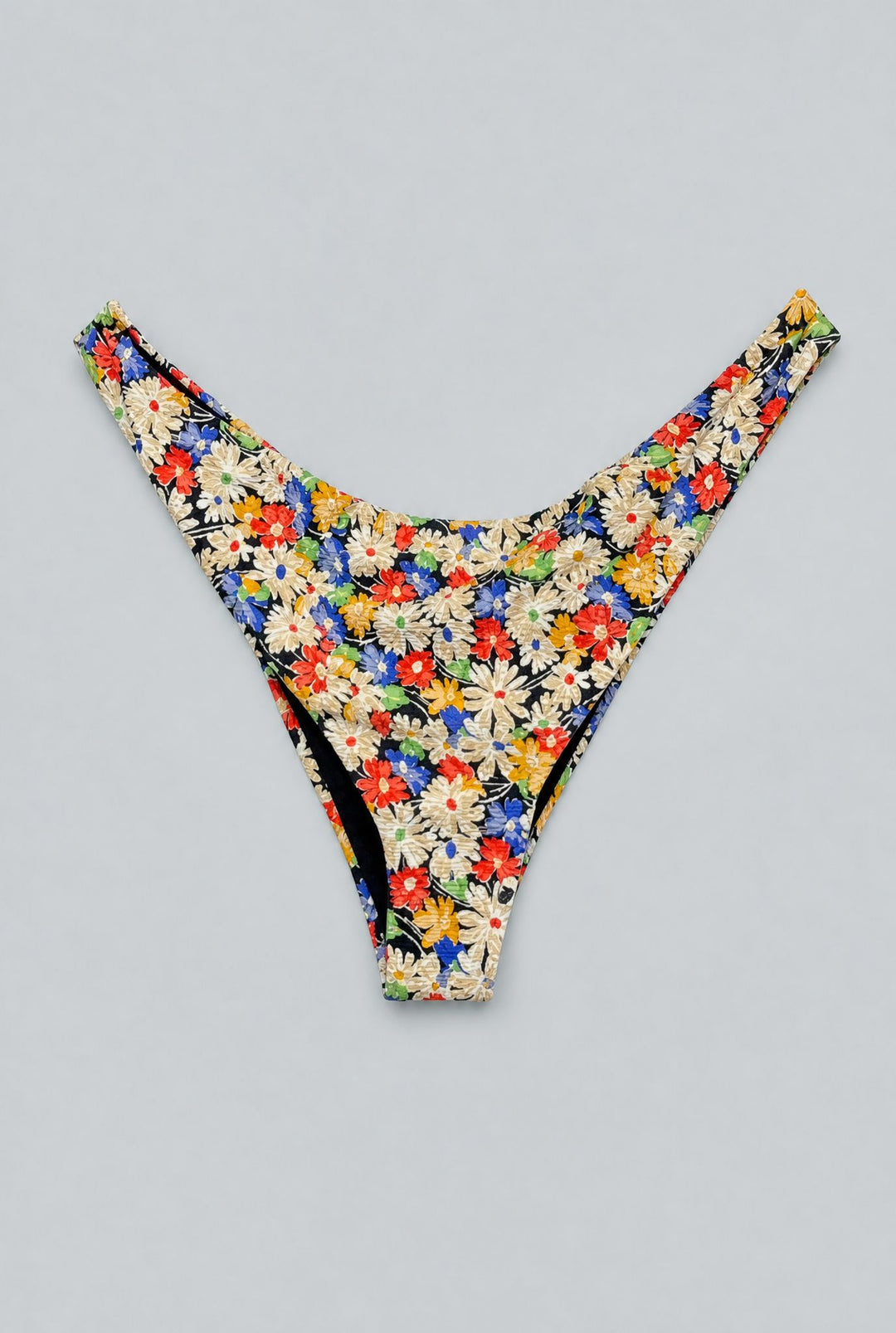 Floral Low Rise Bikini Bottoms - Black Combo