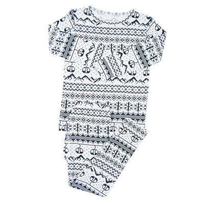 Big Kid Pajama - Fair Isle Ski Black
