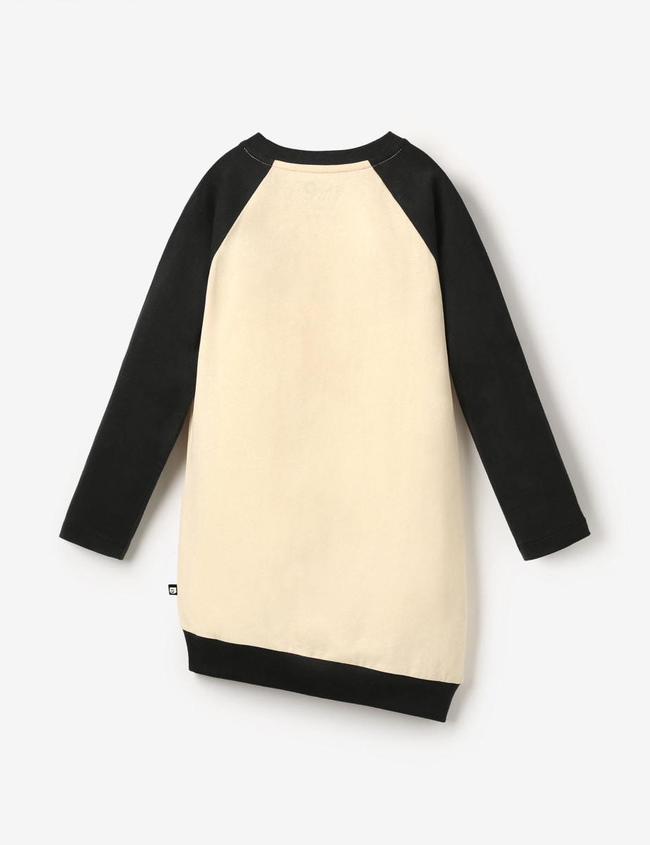 Organic Long Sleeve Asymmetric Tunic - Hatted Hootie