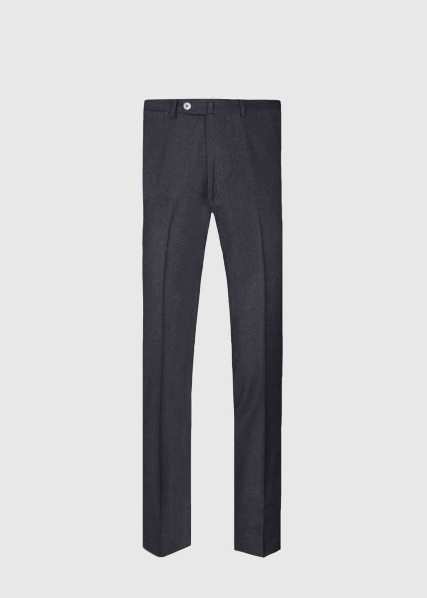 Wool & Cashmere Flannel Pant - Charcoal