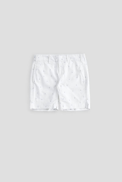Boat Print Day Short - White