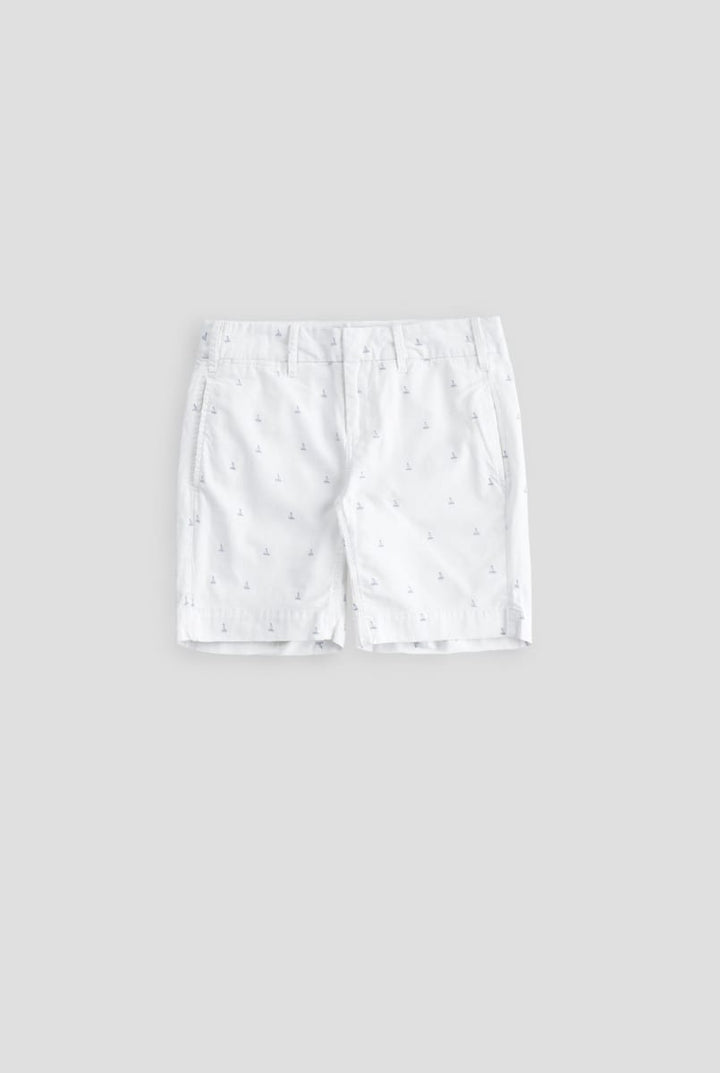 Boat Print Day Short - White