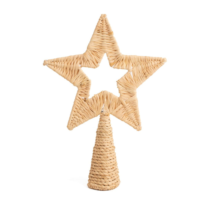 Holiday Tree Topper 11.5" - Natural Star
