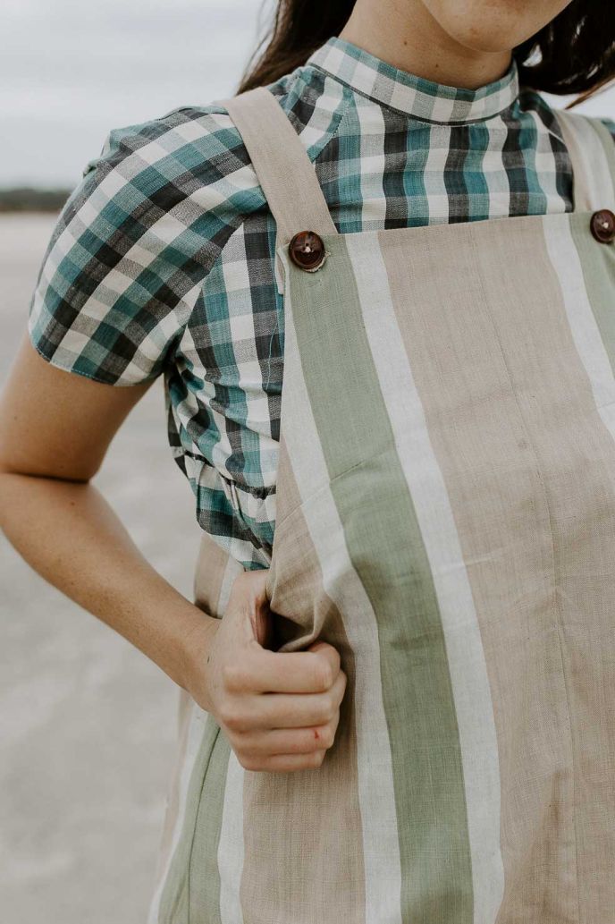 Heida Playsuit - Rhubarb