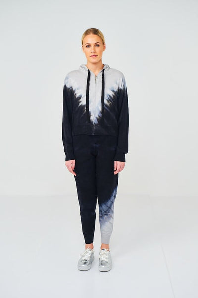 Chevron Tie Dye Jogger - Ice Water