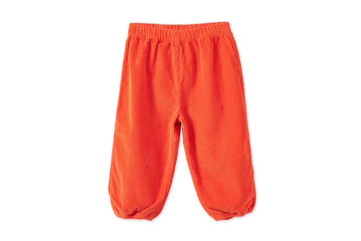 Organic Cotton Corduroy Trousers - Dark Coral
