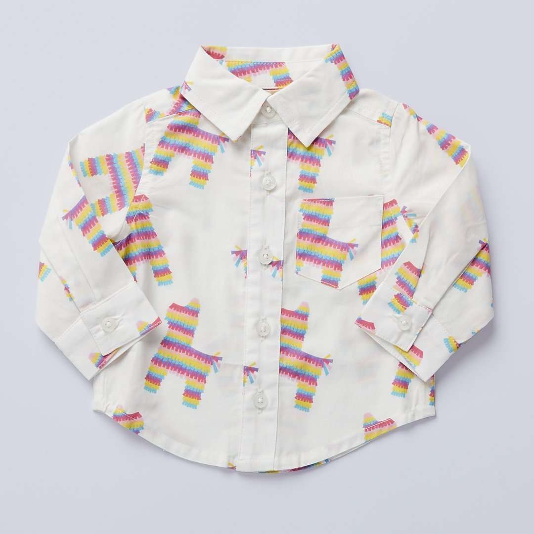Long Sleeve Oxford Shirt - Pinata Party