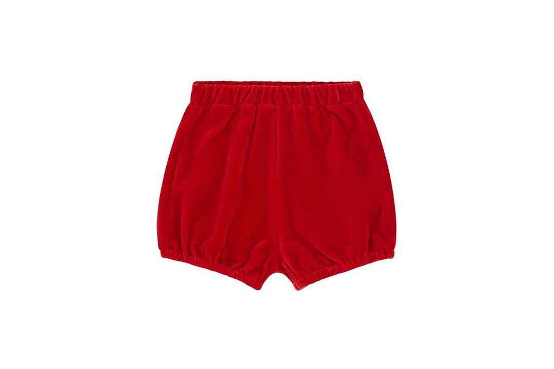 Organic Cotton Velvet Bloomers - Red