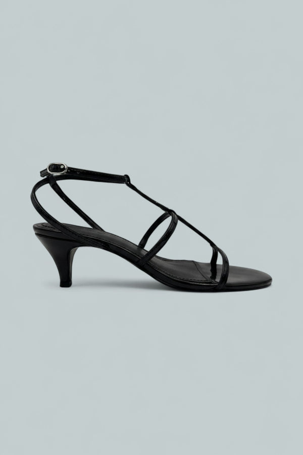 Tomas Strappy Sandals - Black Patent