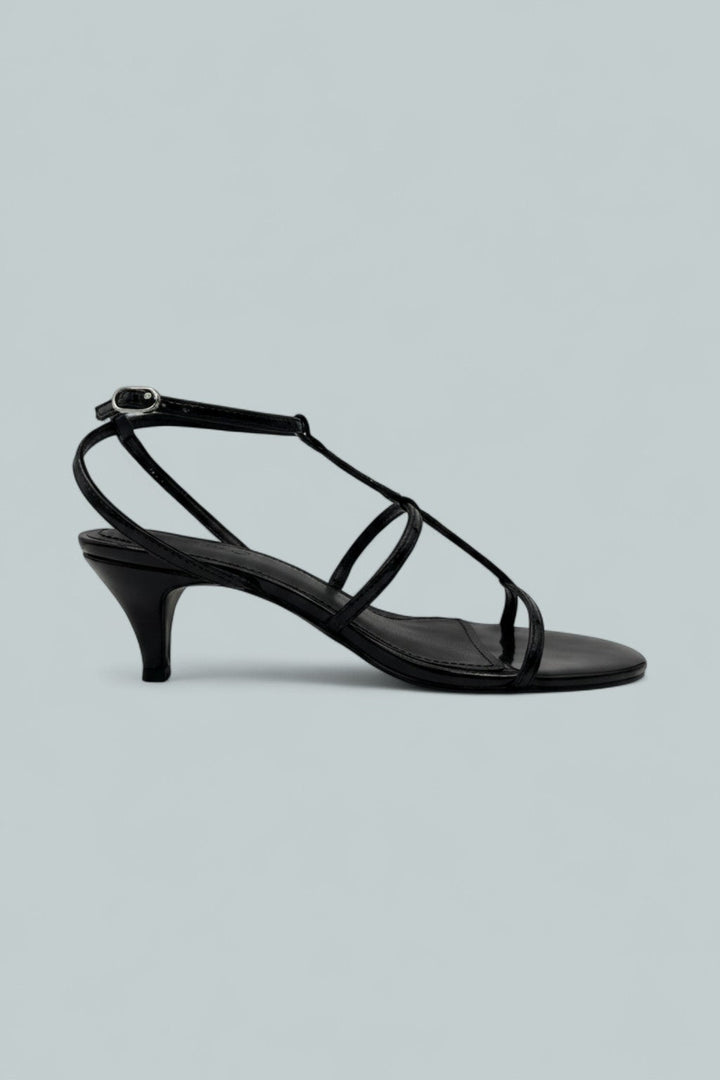 Tomas Strappy Sandals - Black Patent