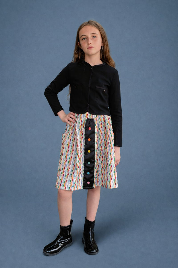 Textured Aline Skirt - Rainbow