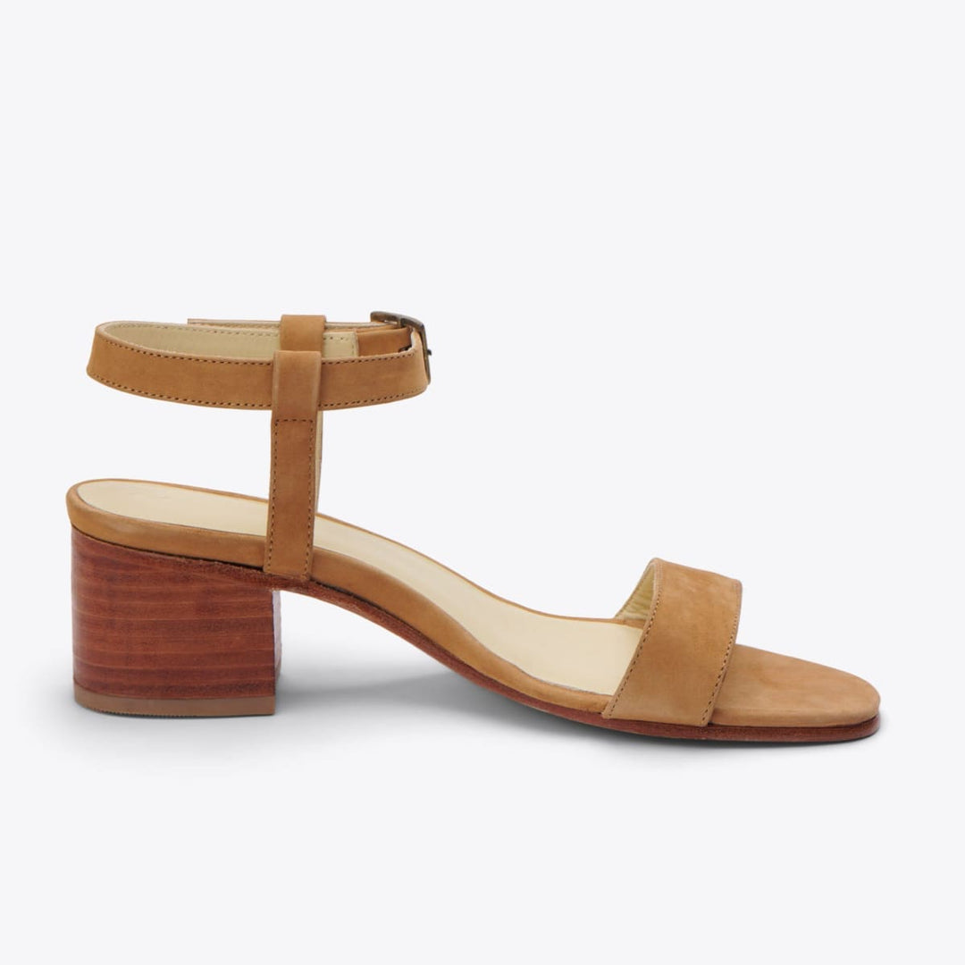 Lucia Block Heel Sandal - Sand