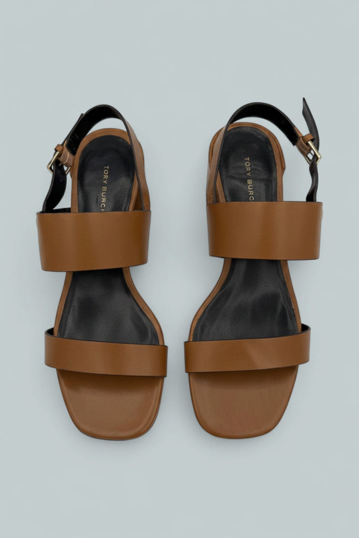 Double T Heel Sandal - Caramel Corn
