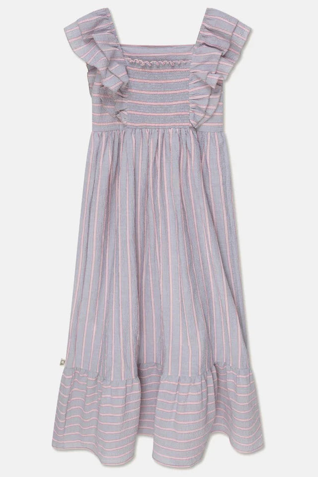 Seersucker stripe woman dress - Unique