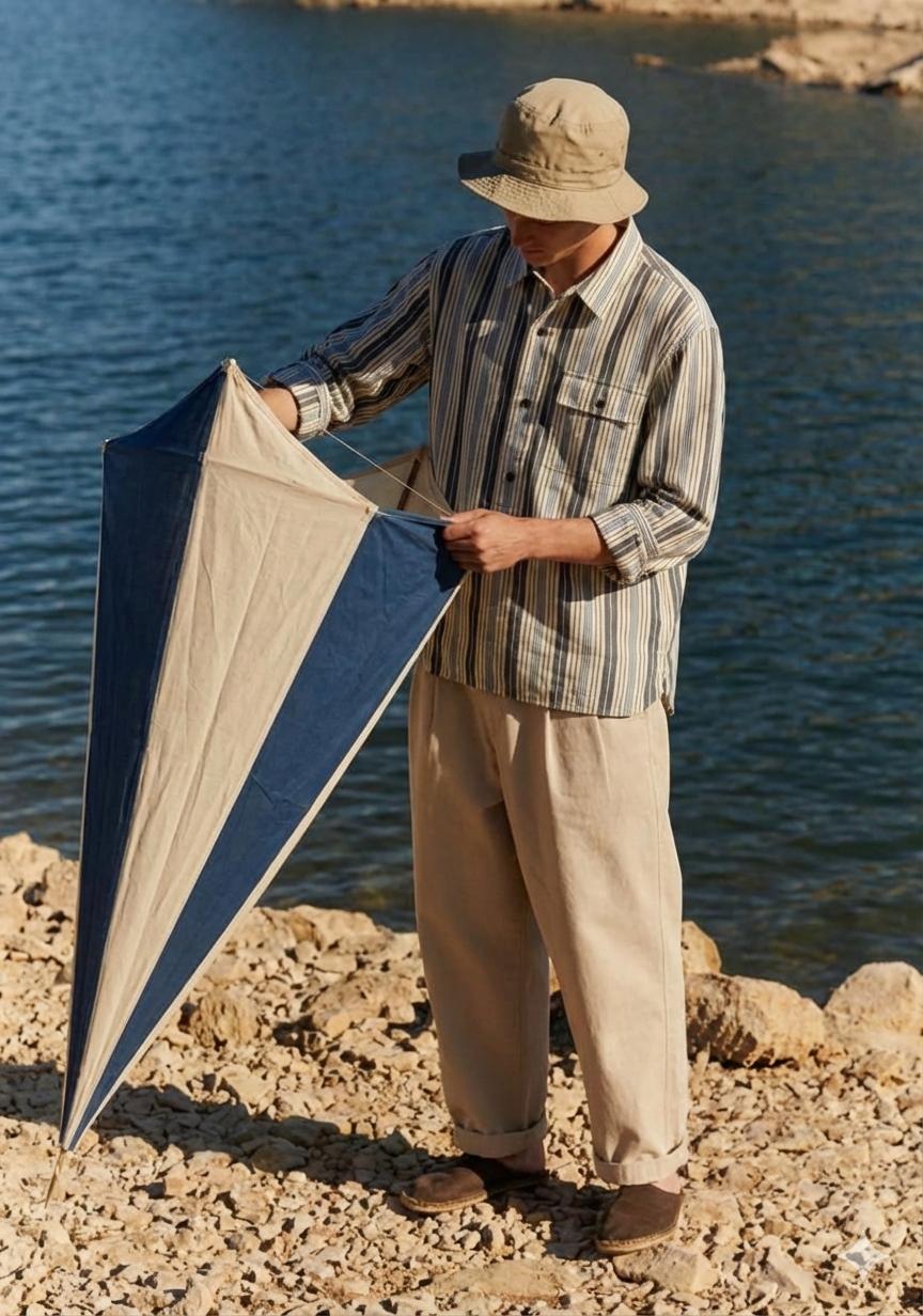 Half Placket Stripe Shirt