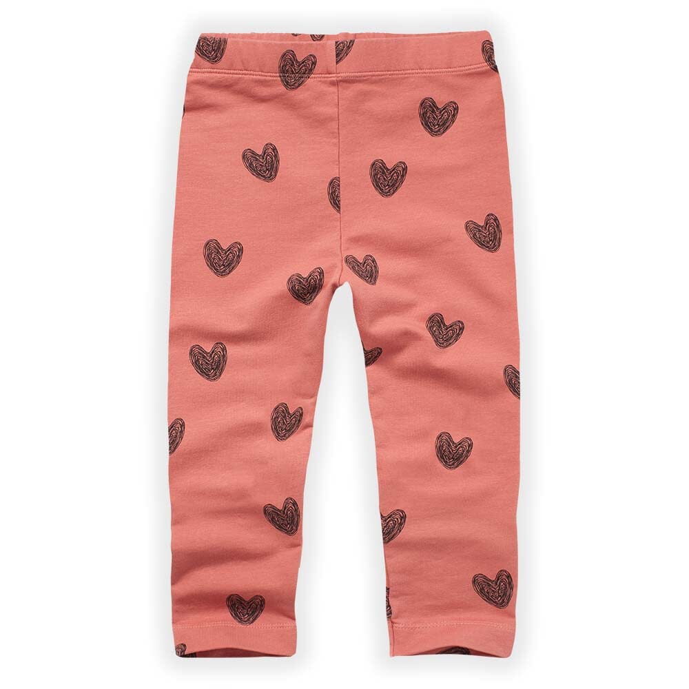 Heart Print Legging - Faded Rose Leggings Sproet & Sprout 